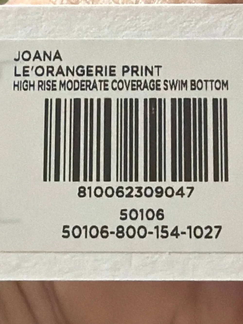 MOTT50 Joana L'Orangerie Print High Rise Swim Bottom NWT UPF 50+ Size L
